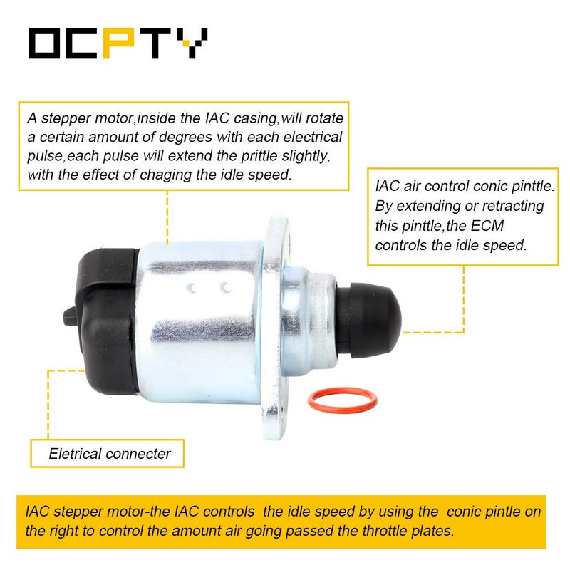 OCPTY Idle Air Control Valve 2H1067 17113209 2173160 8171132090 AC142 for 1999-2000 for Cadillac Escalade | 1996-2007 for Chevrolet | 1996-2007 for GMC | 1996-2001 for Oldsmobile Bravada IAC Valve - Image 3